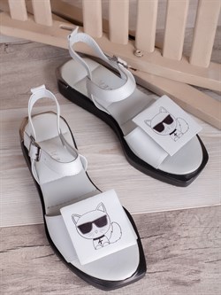 Босоножки с застежкой по щиколотке/ Босоножки на сплошной подошве - фото 101747