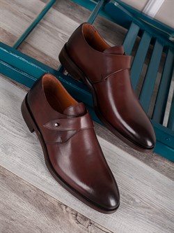 Мужские броги из натуральной кожи/ Стильные мужские туфли - фото 108985
